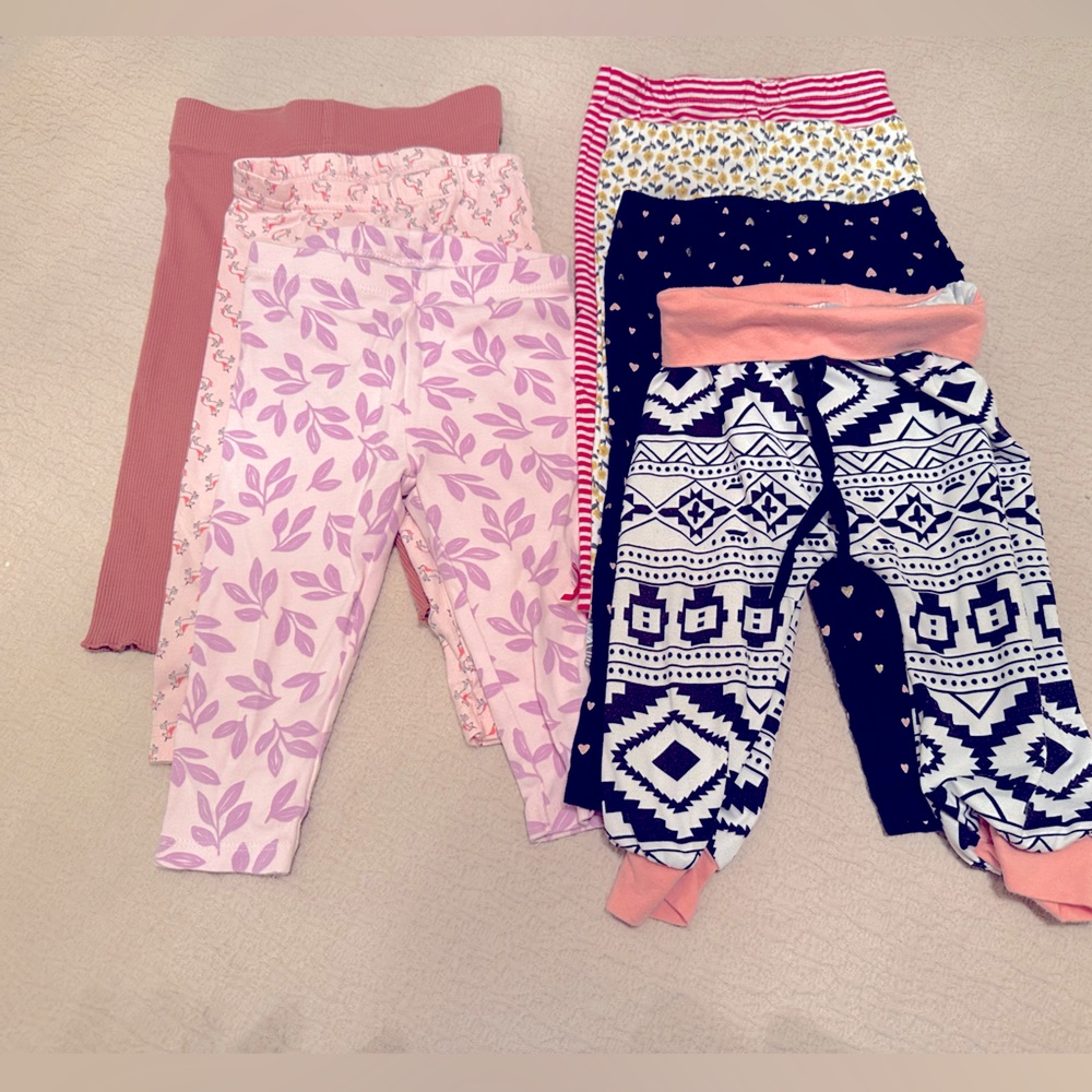 Girls Legging Bundle/Lot of 7, GUC, 12 months, variety of brands